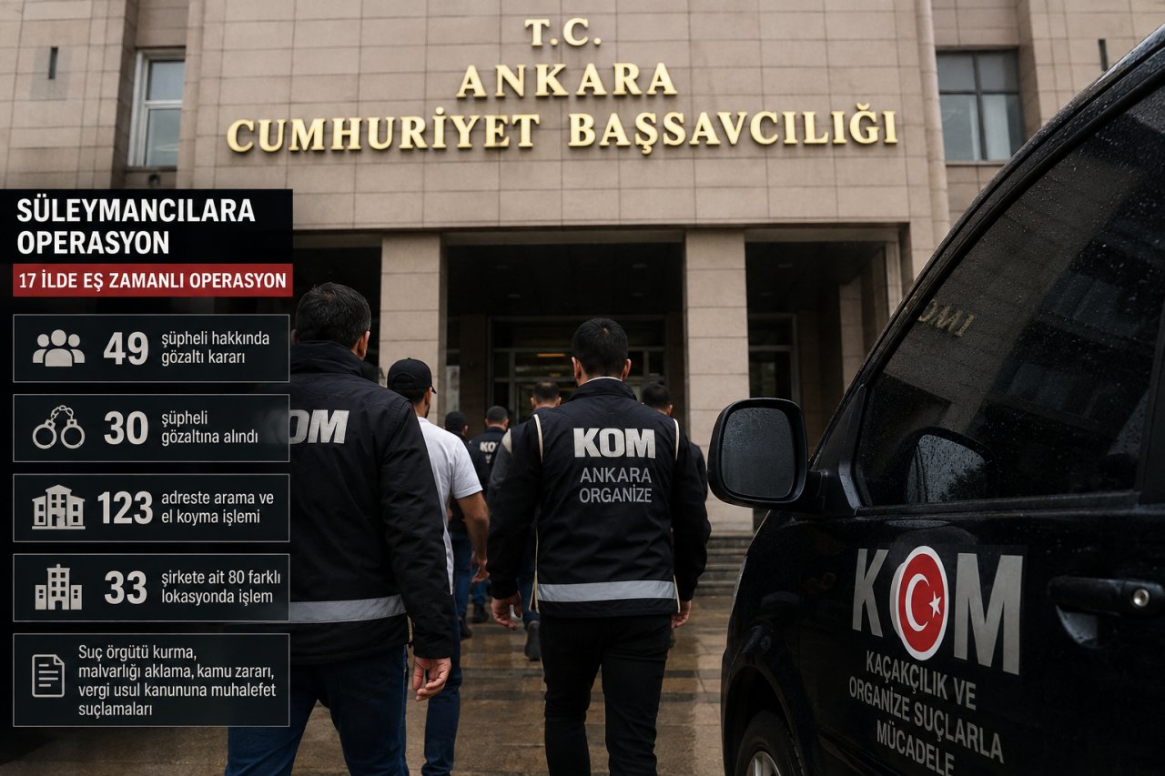 Süleymancılara operasyon Alihan Kuriş dahil 30 kişi gözaltında