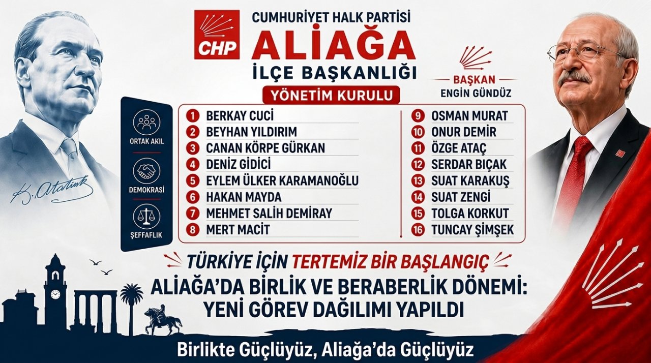 CHP Aliağa'da yeni yönetim görev dağılımını yaptı