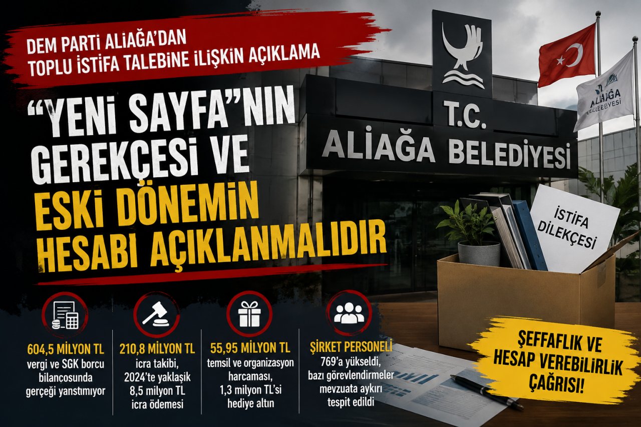 DEM Parti Aliağa'dan toplu istifa talebine ilişkin açıklama